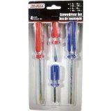 Tool Bench Hardware' 4 Pack Screwdriver Set // 4" & 1.5" Slotted and Phillips [並行輸入品]