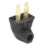 Cooper Wiring Bp84bk-sp 2 Wire Flat Angle Plug, Black [並行輸入品]