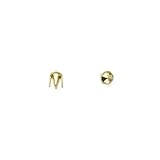 1007 Diamond Cut Nailhead, Size 7, Solid Brass, Gold Finish, 3000 pieces per pack by C&C Metal Produ