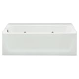 スターリング76121110 – 0 Ensemble 60-in X－インチ8-jet Whirlpoolバス、左側ドレイン、ホワイト
