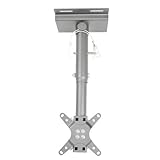 テレビ 天吊り 金具 STARPLATINUM 液晶 TV モニター 強度 13-32インチ対応 液晶テレビ天吊り金具 TVセッターハング VS28 ショートパイプ シルバー 【液晶テレビ天吊り】