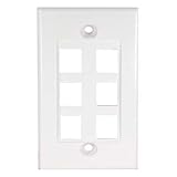 InstallerParts 6ポートキーストーン壁材ホワイトデコラタイプ