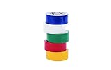 NSi Industries EWG-ASTCR-5R Red/White/Blue/Green/Yellow PVC General Purpose Electrical Tape, 12 Leng