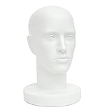 マネキンヘッド メンズ FRP樹脂製 ホワイト HD-18