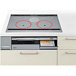 Panasonic 2口 IH クッキングヒーター+ラジエント 「スクエアデザインプレート」 キッチン用 商品