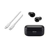 【本体+ワイヤレスイヤホンセット】エレコム USB Type-C & Type-C ケーブル USB PD対応 100W 50cm シリコン メッシュ ホワイト MPA-CC1GSM05WH + エレコム ワイヤレスイヤホン イヤホン bluetooth 5.3 タッチコントロール SBC/AAC対応 耳栓型 自動ペアリング Type-C充電 ブラック AMA92003