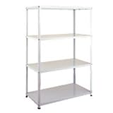 ダイソー スチールラック４段 ＪＦ－６ 約幅１２０×奥行６０×高さ１８０ｃｍ 【アングル棚 スチール棚】