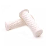 [D's Strano] 非貫通 ラバーグリップ 汎用 バイク オートバイ カスタム ドレスアップ ダイヤ (ホワイト)