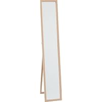 不二貿易 姿見 スタンドミラー 幅27cm  ナチュラル 折りたたみ 飛散防止 72090