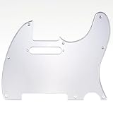 Musiclily 8穴 TL テレキャスターピックガードFender USA/メキシコスタンダードTeleエレキギター用、シルバーミラー1P