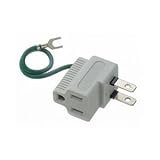 (まとめ)YAZAWA 3Pプラグ対応L型プラグアダプター Y02SA04W【×10セット】