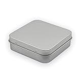 LKCCTK コンドームケース 薬ケース 小型 メタル収納ケース 雑貨入れ パーツケース 蓋付きケース 正方形コンテナ ブリキ缶 小物入れ 缶 (ブラック)