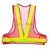 RaiFu 安全ベスト 警告服 反射的 女性と男性 ランニングベスト 自転車 歩行 キャンプ オートバイ赤