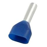 Morris 12788 Nylon Twin Insulated Ferrule Din Standard 14 AWG Wire Range, .512-Inch Pin Length, Blue
