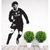 2016新しいサッカーサッカーメッシデカールステッカー子供部屋名ポスター壁ビニールデカール車Parede装飾Footballウォールステッカー