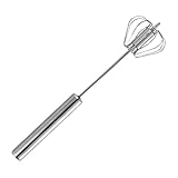 GENERIC ハンドプッシュ泡立て器 ステンレス製半自動卵ビーター 手動卵スクランブラー ポータブルミルク泡立て器 卵のブレンド 泡立て 