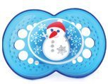 MAM Holiday silicone BPA free pacifiers, 6m+, BLUE by MAM [並行輸入品]