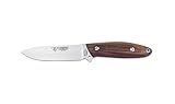 茶色の革ケース、ハンドル ココボロ、10 cm、厚さ 4 mm のシート + 多目的カード ハンカチと Cudeman 256 K の狩猟用ナイフ ・ コーベット、模倣ギフト