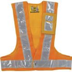 緑十字 多機能ベスト(黄/白) サイズ:フリー ナイロンメッシュ 238083