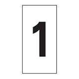 数字ステッカー 数字-1(大) 80×40mm 1種10枚1組 224201