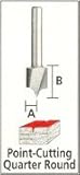 Vermont American 22180 3/16-Inch HSS Point Cutting Quarter Round Router Bit by Vermont American
