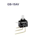 NKKスイッチズ GB-15AV 単極双投　機能動作（ＯＮ　＜ＯＮ＞）　電流容量０．４ＶＡ　ＭＡＸ　２８Ｖ　ＭＡＸ　ＰＣ－Ｖ端子形　ＧＢ形押ボタンスイッチ