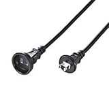 サンワサプライ 電源延長コード（防水タイプ、抜け止め、10m、ブラック） TAP-EX12B-10BK