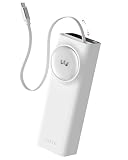 iWALK モバイルバッテリー【自動巻き取り式・革新の技術で業界をリード】タイプc 20000mAh 大容量 PD65W 急速充電器 ノートPC用モバイルバッテリー type-c 伸縮式USB-Cケーブル内蔵 長さ調整 3台同時に充電可能 iPhone 17e/17/16/15 Android MacBook その他各種機器対応 コンパクト 旅行/出張 機内持ち込み可能 PSE認証済 (ホワイト)