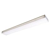 Lighting by AFX tw232r8低プロファイル2 – 32ワット角柱t8 Wrap 2ライト器具、ホワイトクリアレンズ