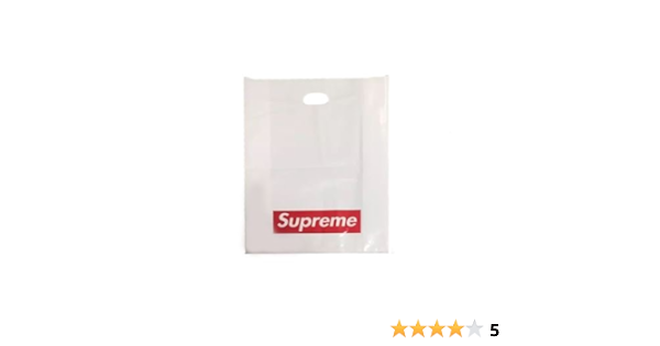 Amazon シュプリーム Supreme ショップ袋 ショッパー ビニール袋 手提げ袋 ギフト ラッピング プレゼント 縦59cm 横42cm ギフトバッグ 袋 文房具 オフィス用品