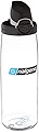 Nalgene Sustain Tritan BPA-Free On The Fly Water Bottle Made with Material Derived from 50% Plastic Waste, 24 OZ, Clear with Black