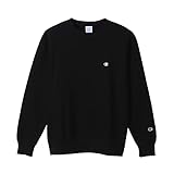 [チャンピオン] トレーナー 長袖 裏毛 刺繍 ワンポイントロゴ クルーネックスウェットシャツ ベーシック C3-W001Z メンズ ブラック