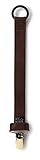 Elodie Details Leather Dummy Pacifier Clip (Brown) by Elodie Details