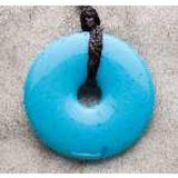 Smart Mom Teething Bling Donut Shaped Necklace - Turquoise