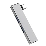 ノートパソコンのUSBポート拡張 - Expander USB 3.0 ポート拡張ハブ |USB 3.0 ハブ アダプタ ドッキング ステーション 多機能プラグイン コンピュータ U ディスク ハブ タイプ C スプリッタ エルボ USB ドッキング ステーション 高速放熱ポータブルUSBエクステンダー、5bps高速、仕事、旅行、学校、オフィス、家族向け