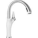 Blanco 442036 Artona 1.5 Bar Sink Faucet, White/Stainless Dual Finish [並行輸入品]
