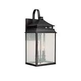 Capital Lighting 9112OB Outdoor Wall Lantern with Seeded Glass Shades, Old Bronze Finish [並行輸入品]