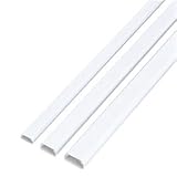 （まとめ） エレコム フラットモール テープ付 幅17mm×長さ1m ホワイト LD-GAF1／WH 1本 〔×15セット〕