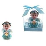 Ddi 1774740 Baby Angel Praying with Cross Poly Resin - Blue Pack of 48