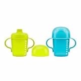 Boon Sip Short Soft Spout Sippy Cup, 7 Ounce,Blue/Green, 2-Count by Boon [並行輸入品]