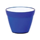 【2個入】イタリア製樹脂ポット(植木鉢/プランター) COCCO(コッコ) φ17cm/穴無し ブルー(青) 〔ガーデニング用品/園芸〕