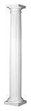 Pacific列esk0808atfsatutu endura-stone Smooth paint-grade Tuscan Capital & Base Round Tapered Fluted 