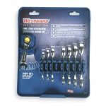Westward 1LCE7 Ratcheting Wrench Set, Combo, mm, 8 PC by WestWard Tools