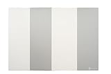 MomnLittle プレイマット 200×140×4cm ベビー マット 折りたたみ 防音 厚手 クッションマット (ホワイト×グレー, 200×140×4cm)