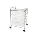 コーナン オリジナル プラスチック4段ワゴン KIT18-0469 約幅43.5×奥行き29×高さ81cm