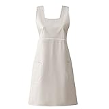 [sherelly] エプロンレディース スモック 保育士 ワークエプロン 介護 看護 入浴 エプロン ショート丈 防水 仕事用/幼稚園/料理教室 シンプル