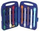 10 Piece 1/2 inch Torque Limiting Extension Bar Set with Carrying Case, Color Coded and Engraved wit