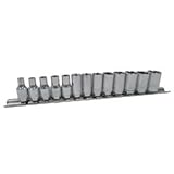 Koshihara ソケット13個セット、ホルダー付き　1/4"DR　6PT　ミリ DIY 整備用工具
