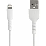StarTech.com ライトニングケーブル 2m ホワイト Apple MFi認証iPhone充電ケーブル 高耐久性 Lightning - USB ケーブル RUSBLTMM2M