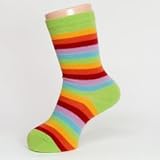 (グレェド) Groedo オーガニックコットン キッズ ソックス きみどりストライプ サイズ1-2 (12～14cm)